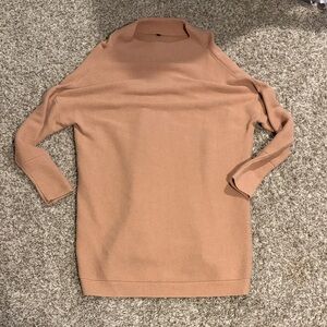 Elegant Tan Long Sleeve Dress